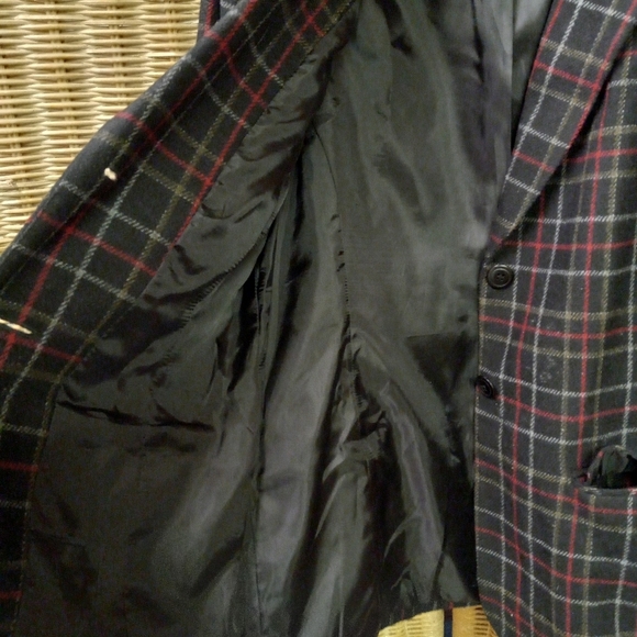 SAG Harbor Wool Blend Blazer Jacket Plaid Black Size 12/40 - Picture 4 of 10